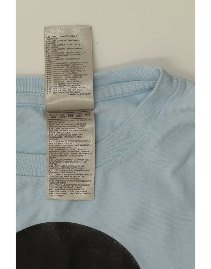 T-shirt grafica da uomo Nike Top in cotone blu medio