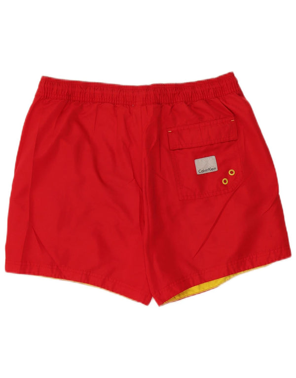 CALVIN KLEIN Pantaloncini da bagno da uomo con grafica Espana Graphic Block rosso medio