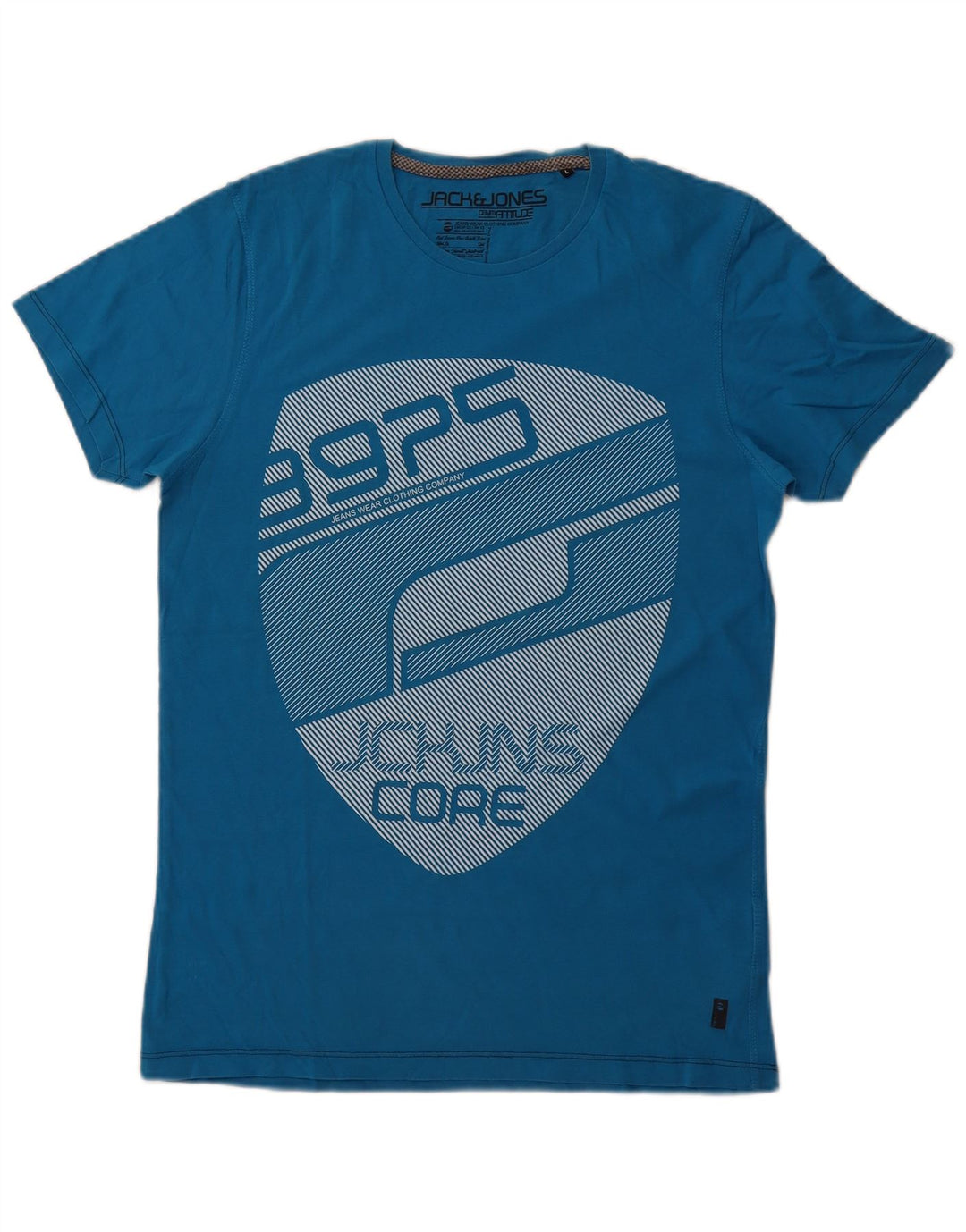 JACK & JONES T-shirt grafica da uomo grande in cotone blu