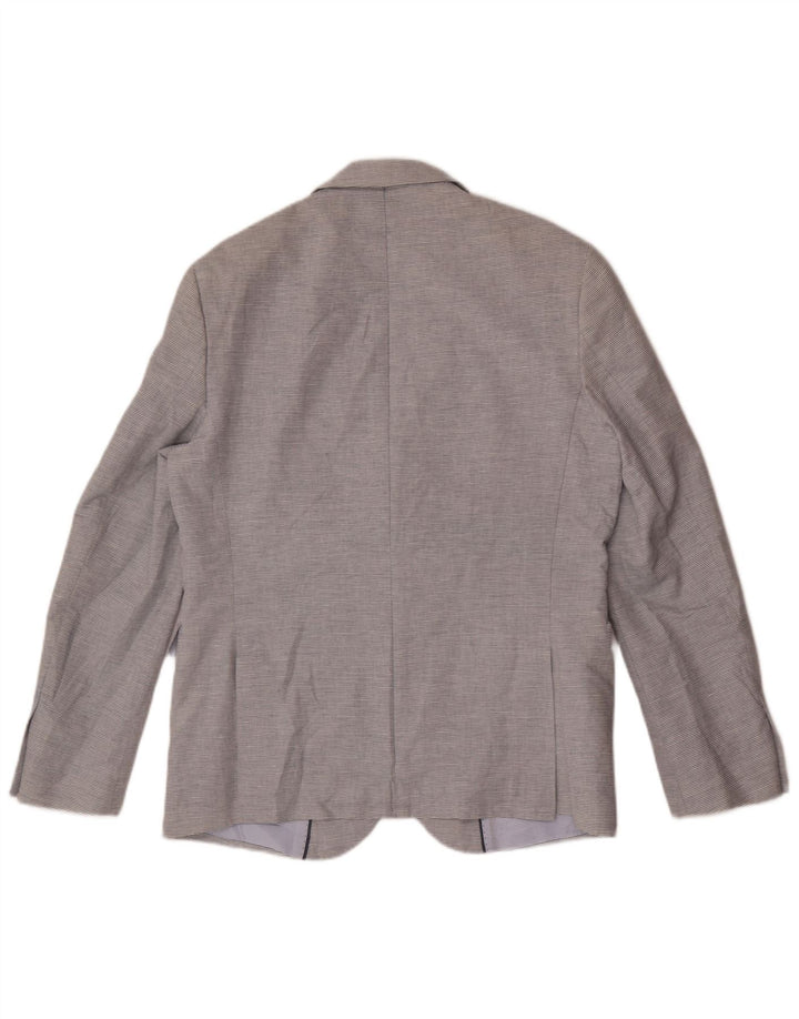 Giacca blazer da uomo slim a 2 bottoni Marks & Spencer taglia 42 a righe grandi blu