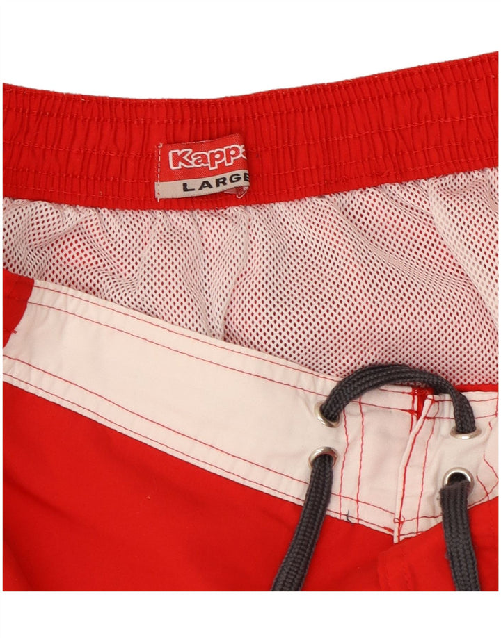 Pantaloncini da bagno grafici da uomo Kappa grandi color rosso