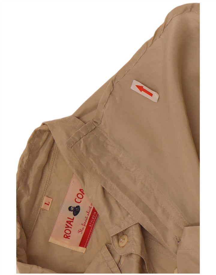 Camicia da uomo Royal Coast grande in seta beige