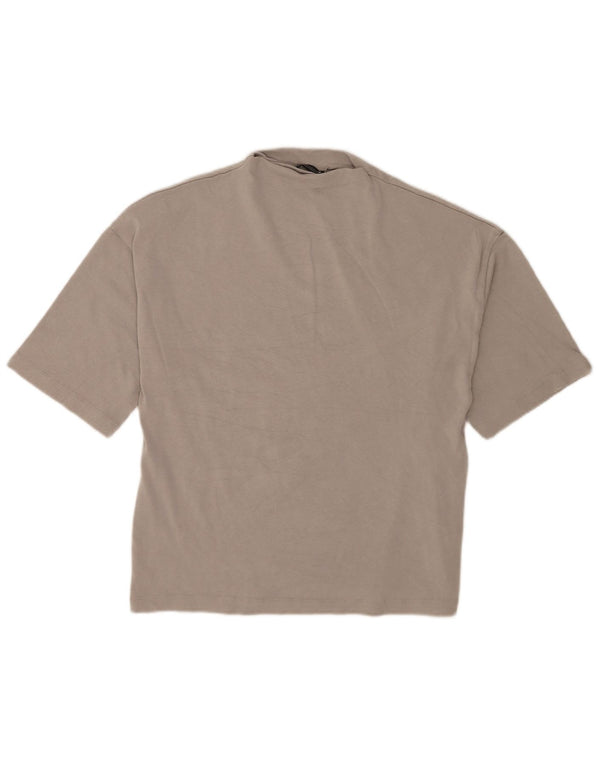T-shirt oversize da donna Zara UK 10 piccola grigia