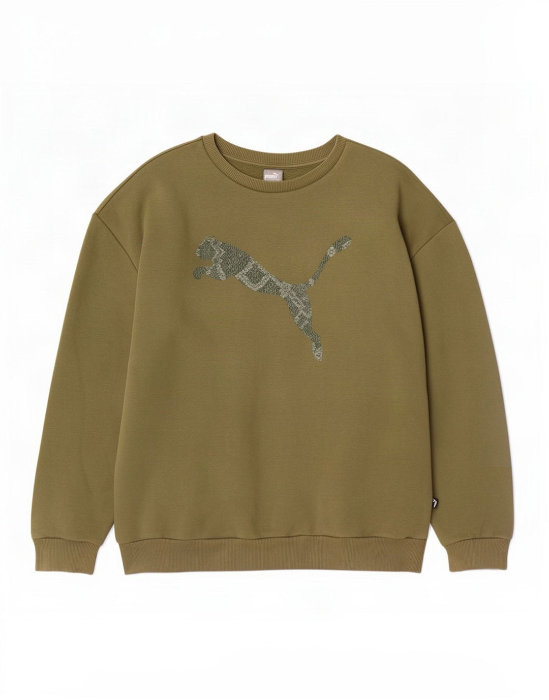 Felpa grafica da uomo Puma Felpa XL in cotone kaki