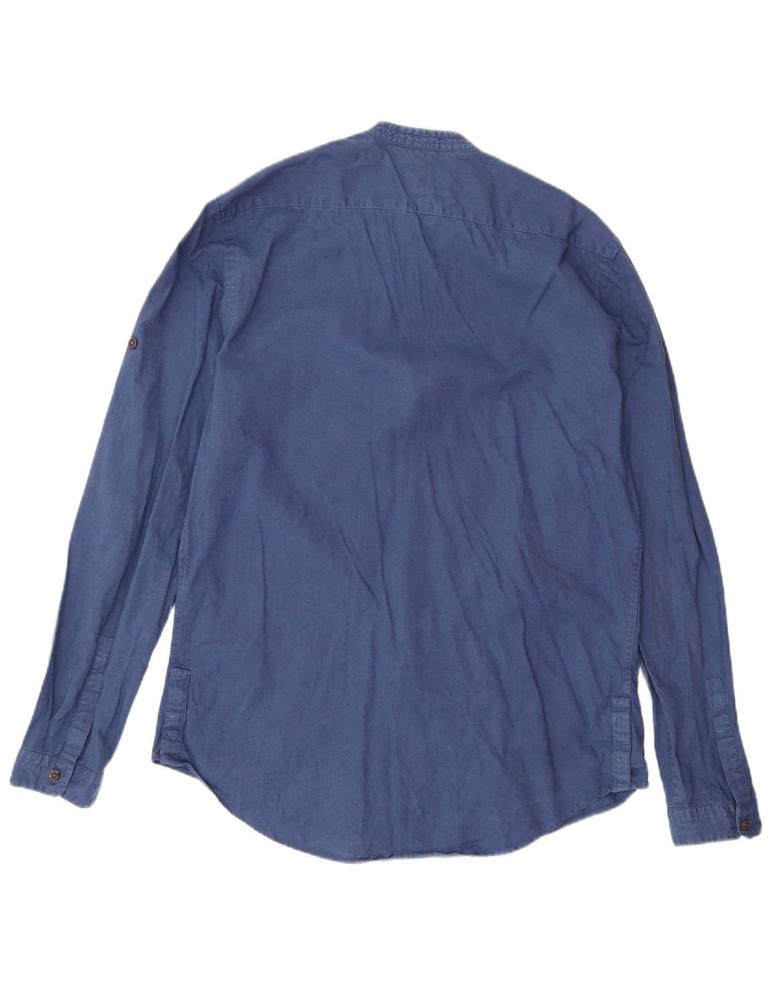 Camicia Zara da uomo slim fit grande in lino blu