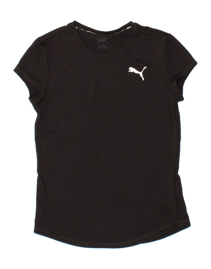 PUMA Womens T-Shirt Top UK 8 Small Black Vintage Puma and Second-Hand Puma from Messina Hembry 