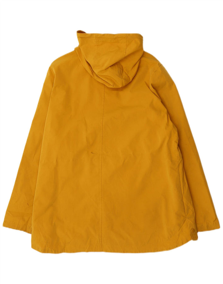 FAT FACE Impermeabile oversize con cappuccio da donna UK 16 Large Giallo Poliestere