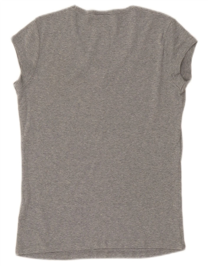T-shirt da donna Nike Top UK 10/12 cotone screziato grigio medio