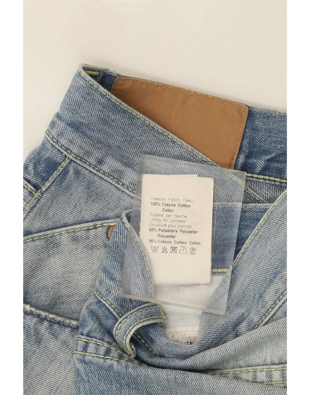 Jeans dritti da uomo Dondup W32 L30 cotone blu