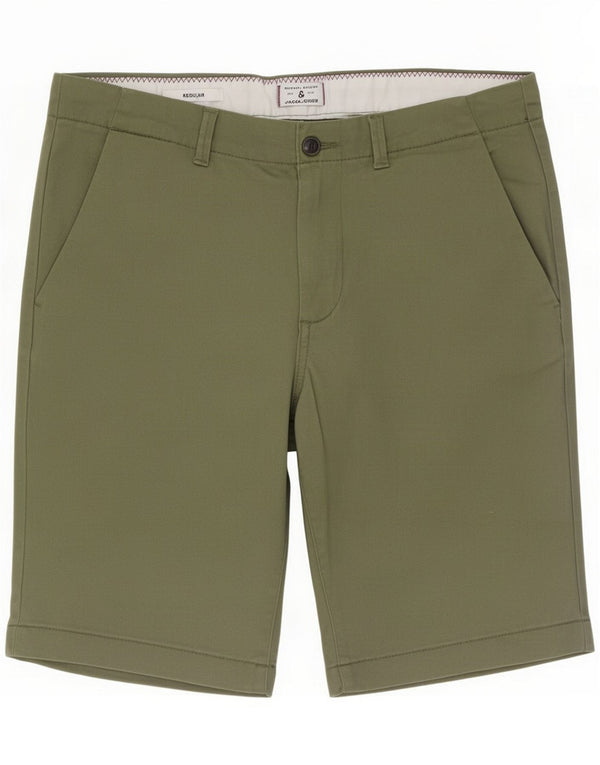 Jack & Jones Pantaloncini chino da uomo medi W32 Verde Cotone
