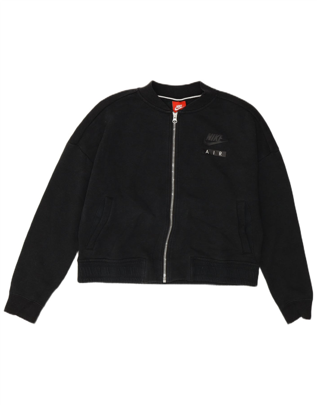 Giacca da tuta oversize con grafica corta Nike da donna UK 10 piccola nera