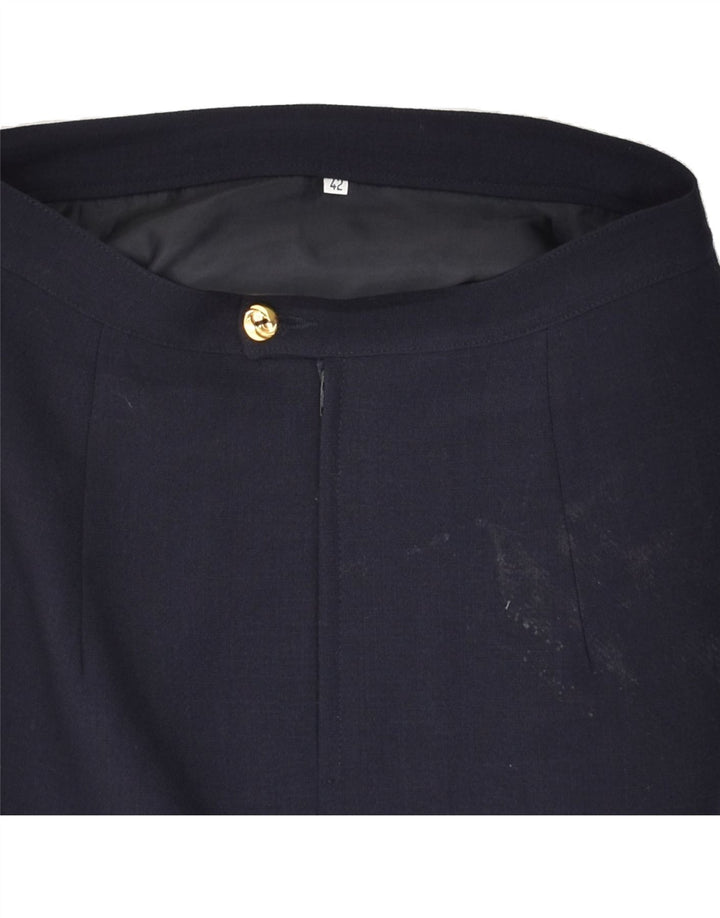 VINTAGE Womens Straight Skirt IT 42 Medium W28  Navy Blue | Vintage Vintage | Thrift | Second-Hand Vintage | Used Clothing | Messina Hembry 