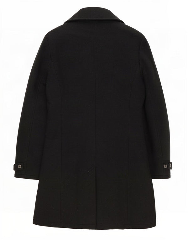 G-Star Womens Overcoat UK 14 Medium Black Wool