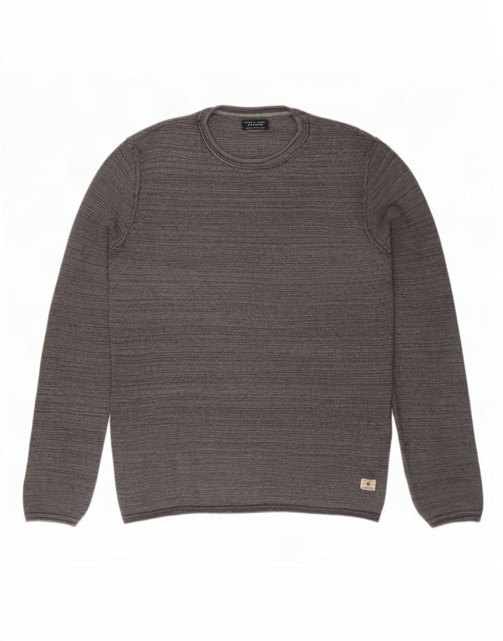 Maglione maglione girocollo da uomo Jack & Jones piccolo cotone grigio