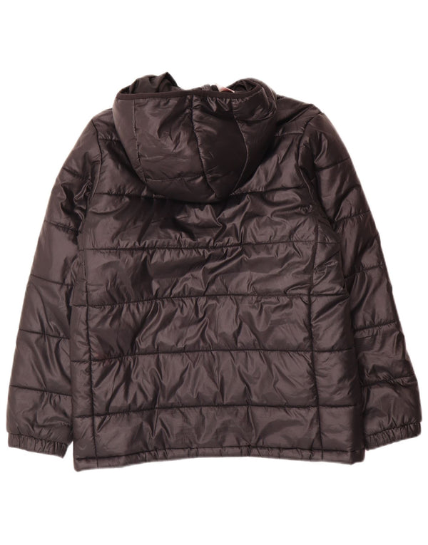 Giacca imbottita con cappuccio Adidas da ragazzo 11-12 anni in poliestere nero