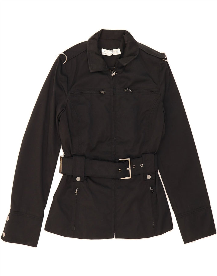 ZARA Womens Utility Jacket UK 10 Small Black Nylon Vintage Zara and Second-Hand Zara from Messina Hembry 