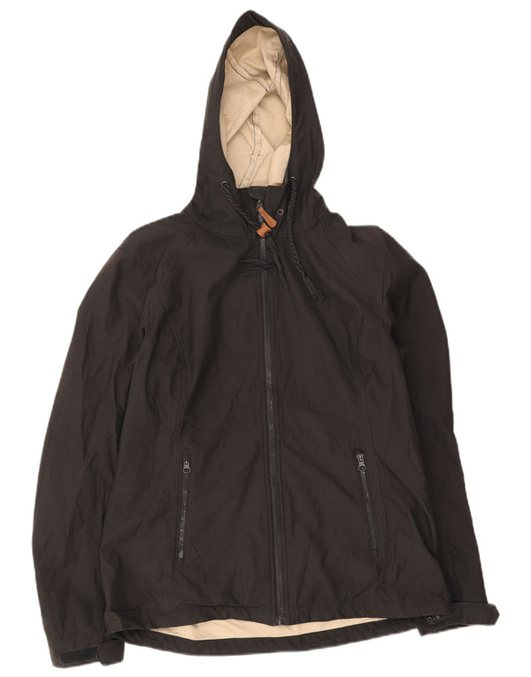Giacca antipioggia con cappuccio da donna Mountain Warehouse UK 14 grande poliestere nero