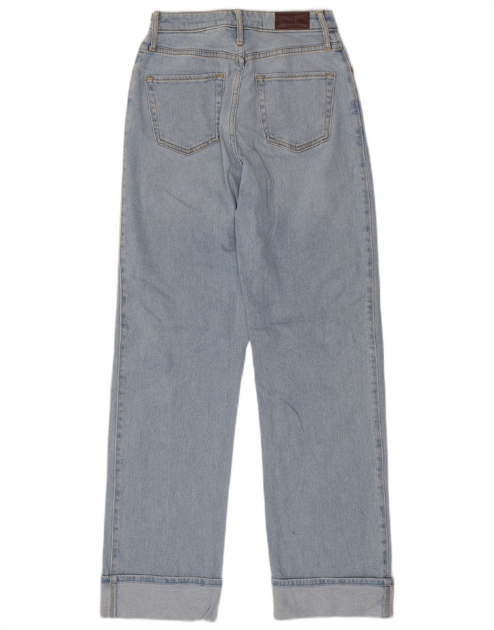 Jeans dritti a vita alta HOLLISTER da donna W25 L31 cotone blu