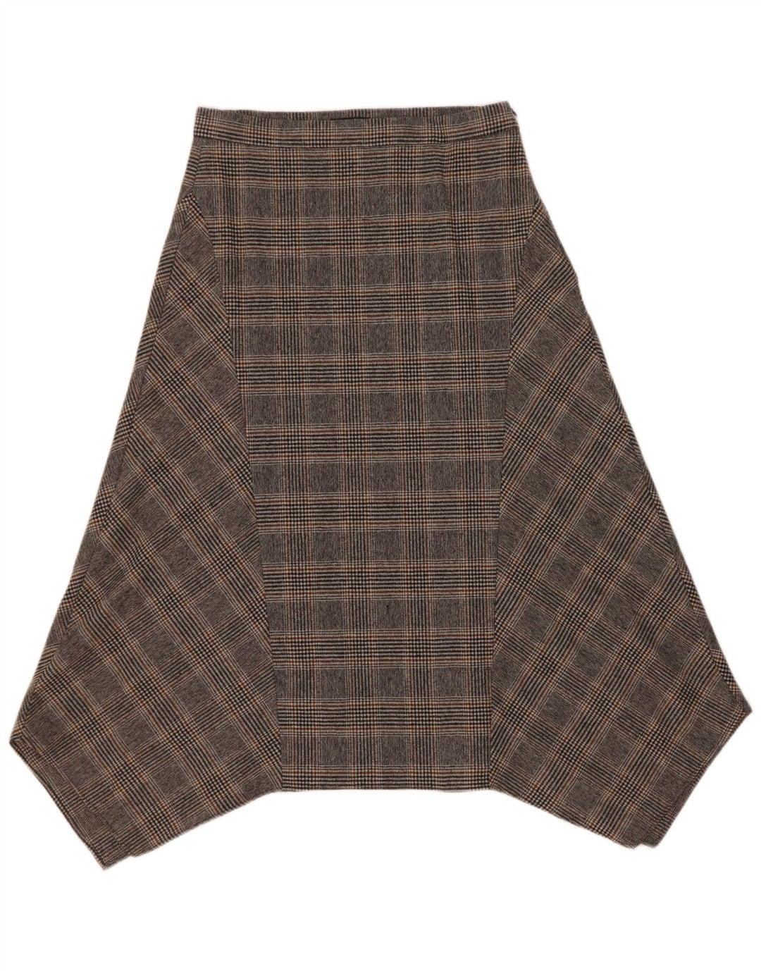 Gonna asimmetrica da donna Massimo Dutti EU 40 Media W30 Lana a quadri grigia
