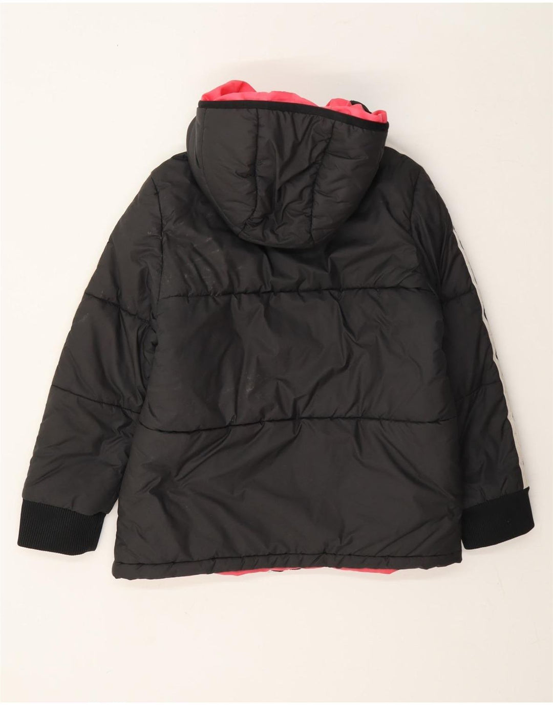 Giacca imbottita con cappuccio Adidas bambina 9-10 anni in poliestere grigio