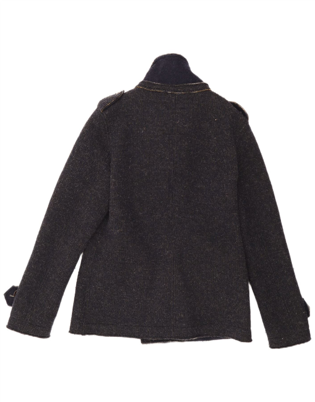 Cappotto da marinaio da uomo misto UK 40 grande poliestere blu navy