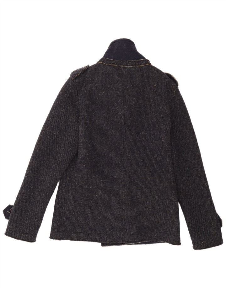 Cappotto da marinaio da uomo misto UK 40 grande poliestere blu navy