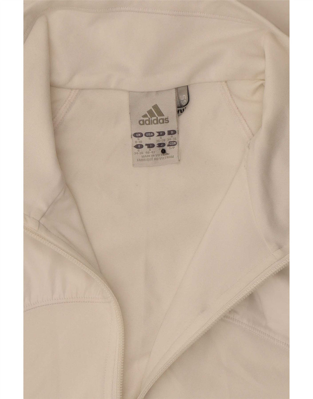 Giacca da tuta da donna Adidas Clima 365 UK 8/10 Small Poliestere bianco