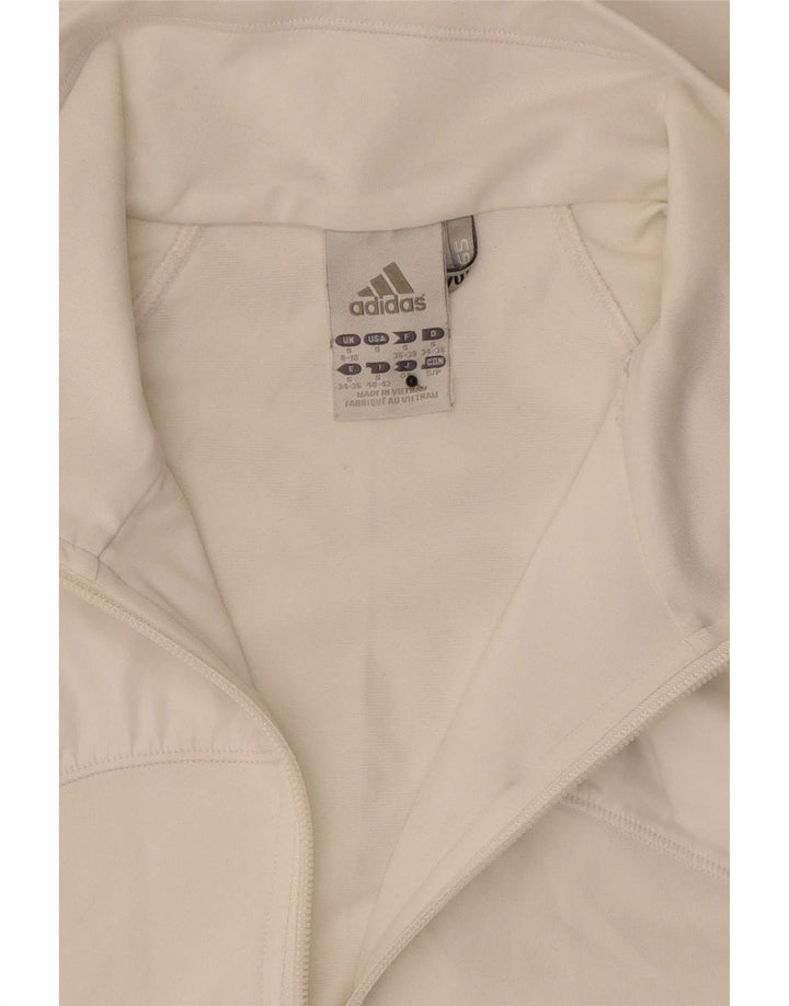 Giacca da tuta da donna Adidas Clima 365 UK 8/10 Small Poliestere bianco