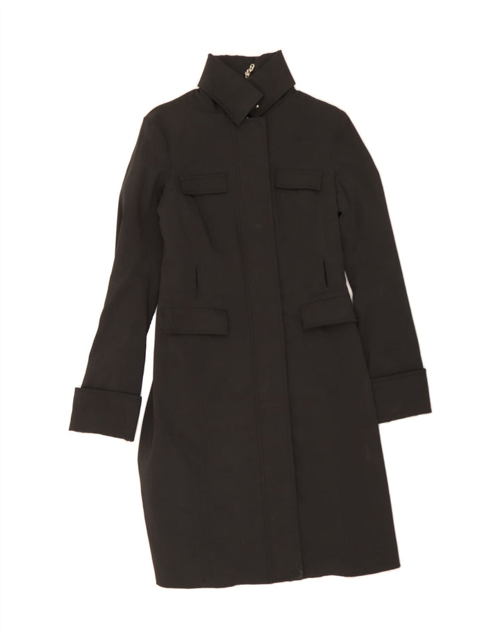 CELYN B Womens Overcoat IT 40 Small Black Polyester Vintage Celyn B and Second-Hand Celyn B from Messina Hembry 