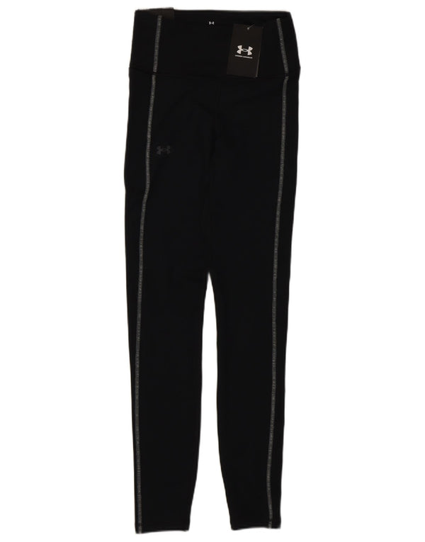 Leggings a vita alta da donna Under Armour UK 4 XS poliestere nero
