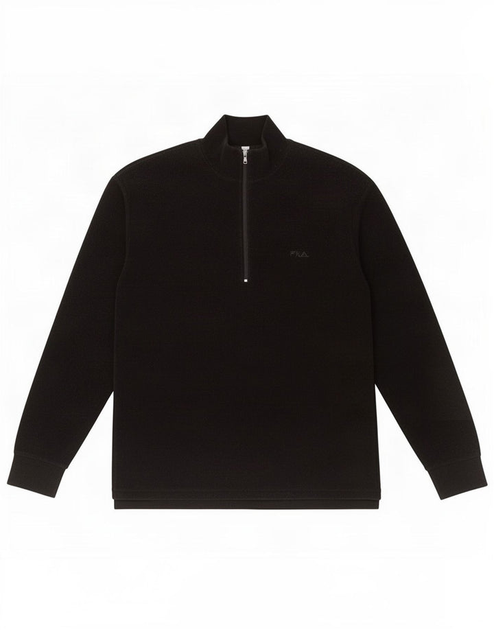 Maglione in pile Fila da uomo con zip e collo piccolo nero