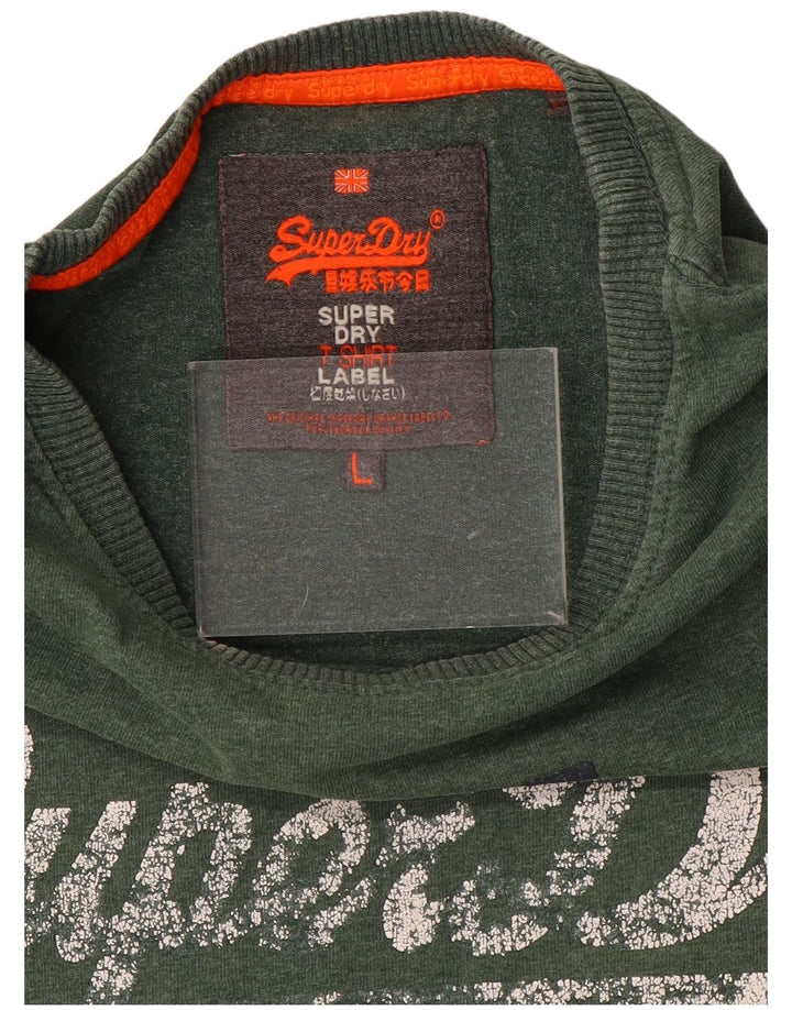 T-shirt grafica da uomo Superdry Top grande verde