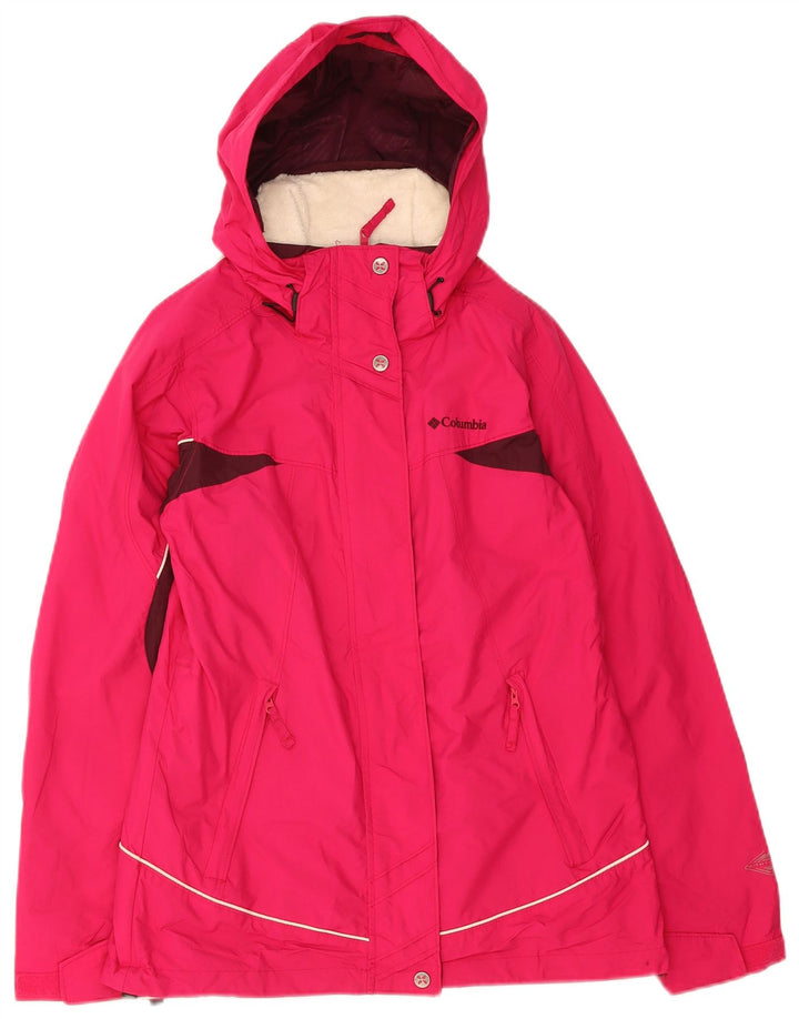 COLUMBIA Womens Omni-Tech Windbreaker Jacket UK 10 Small Pink Colourblock