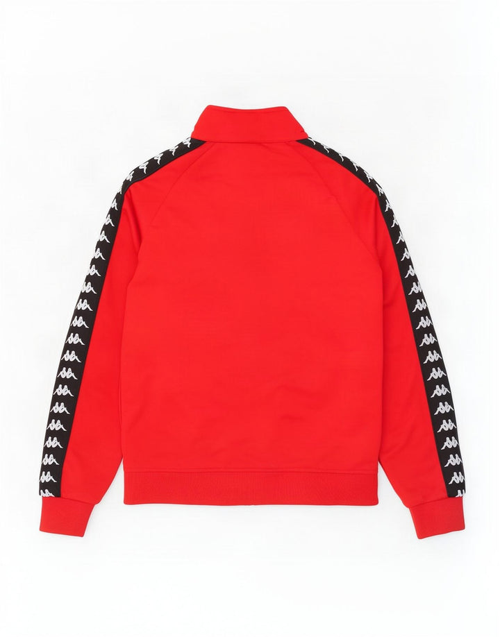 Giacca da tuta grafica da uomo Kappa grande rossa in poliestere color block