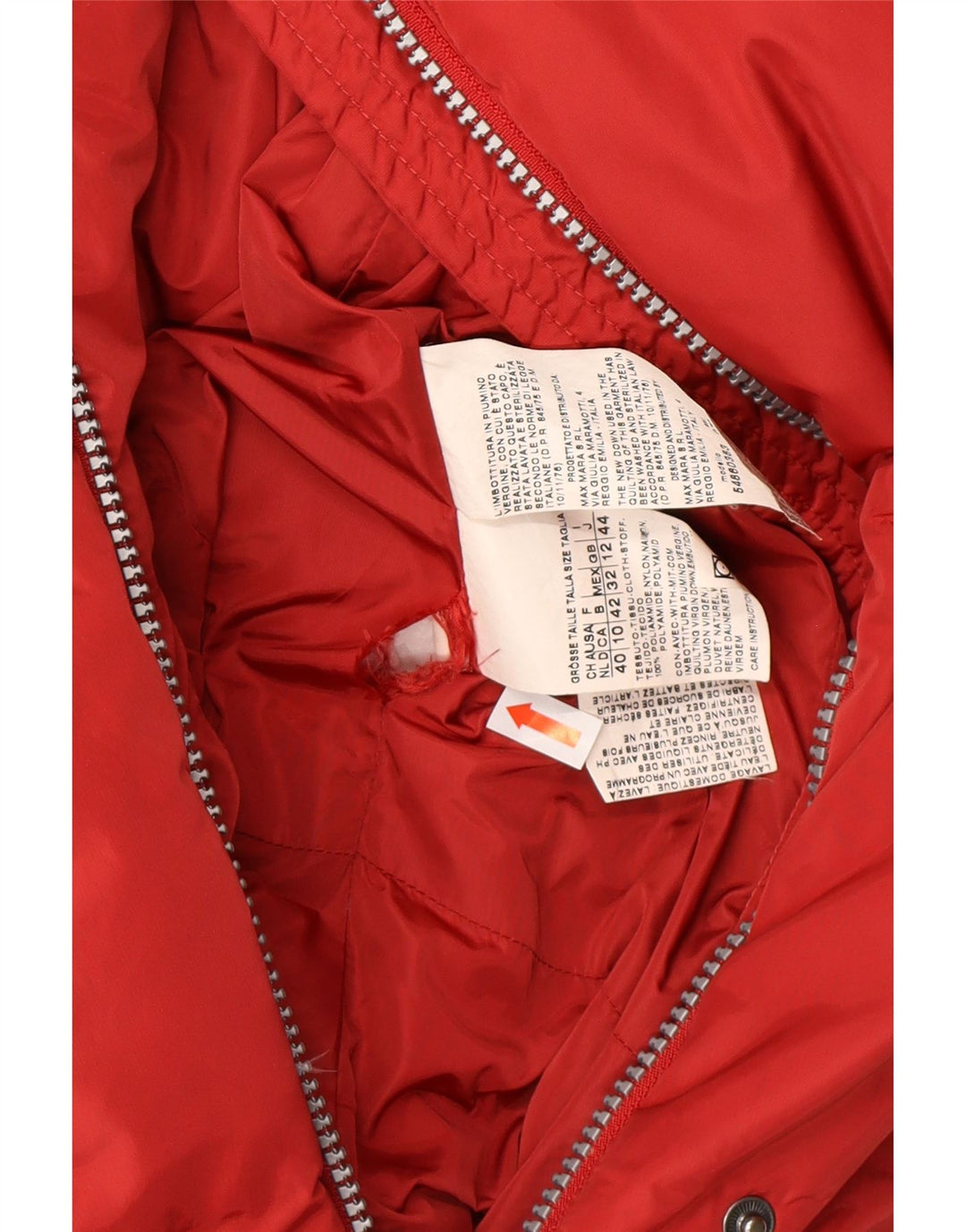 Giacca imbottita da weekend da donna MAX MARA UK 12 Medium Red Poliammide invernale