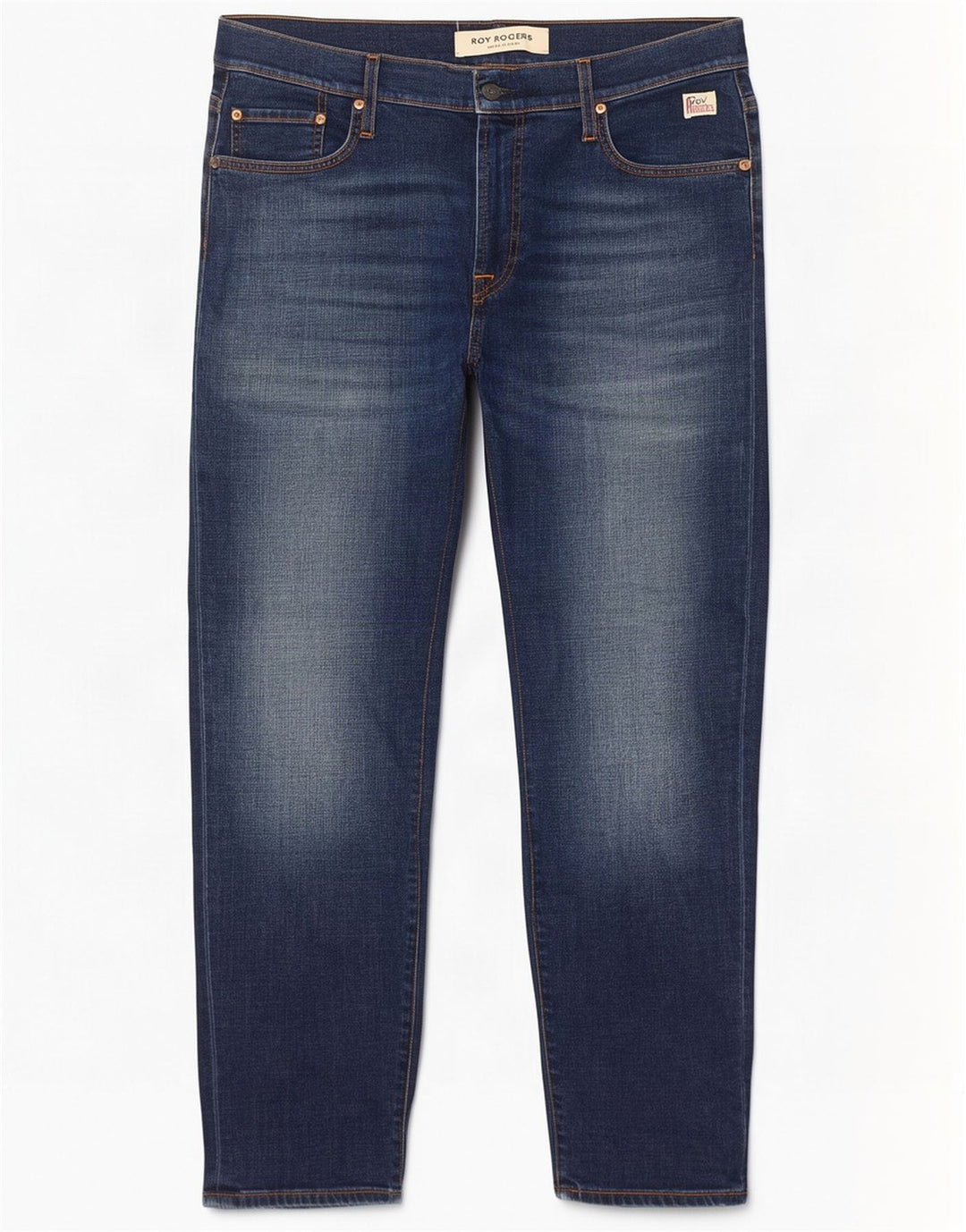 Jeans slim da uomo Roy Rogers W35 L30 cotone blu