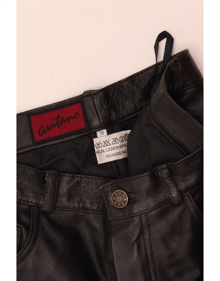 Pantaloni in pelle slim da donna Avitano EU 38 Medium W26 L33 Neri