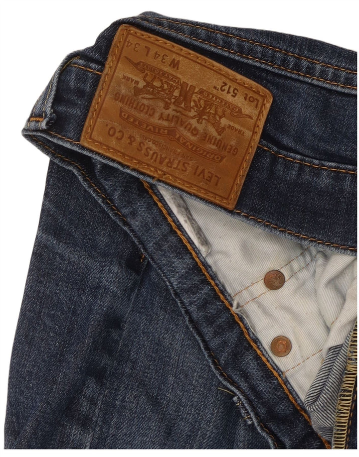 Jeans Levi's Uomo 512 Slim affusolati W34 L28 Blu Navy