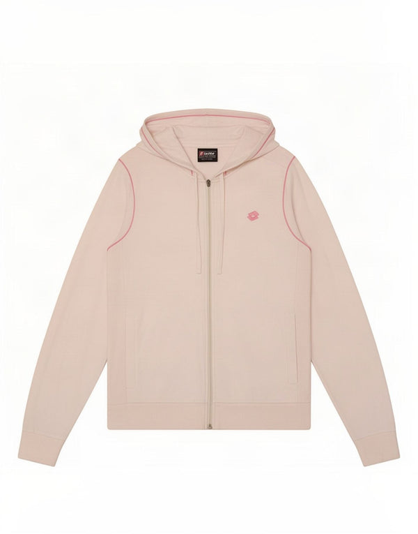 Maglione con cappuccio e zip da donna Lotto UK 14 grande cotone bianco