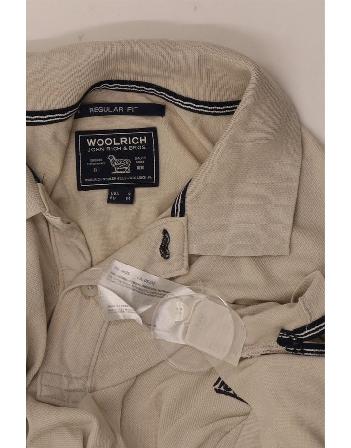 Polo Woolrich da uomo vestibilità regolare in cotone beige medio