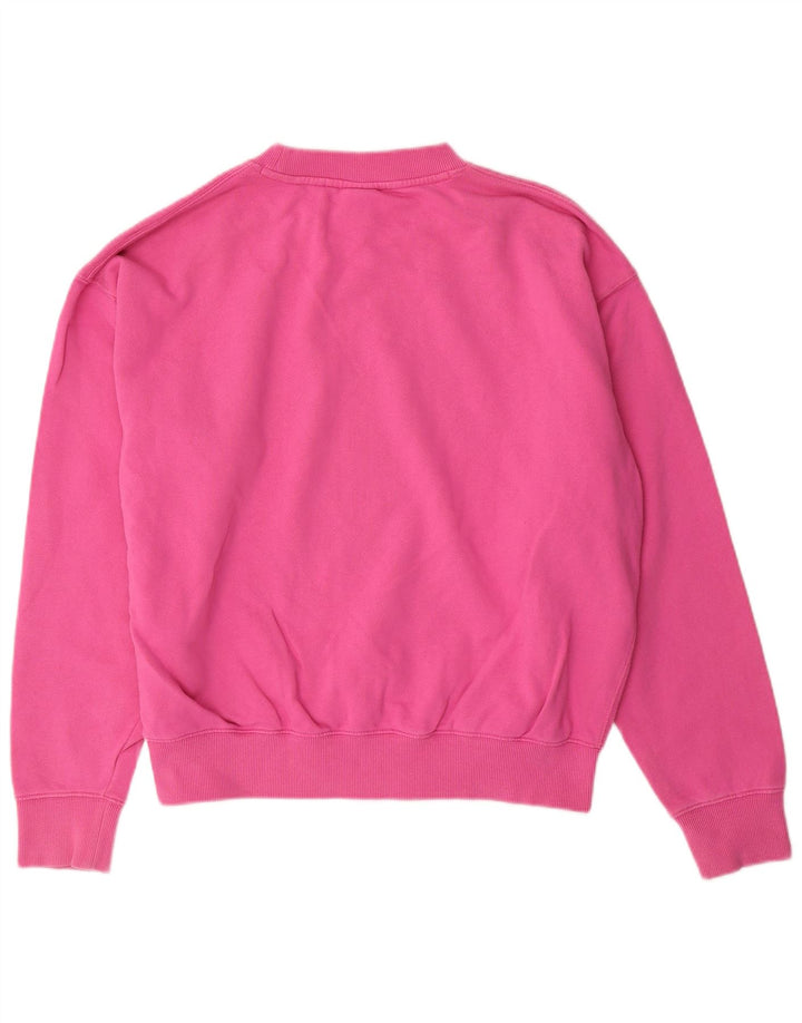 Felpa oversize da donna SUPERDRY UK 14 grande cotone rosa