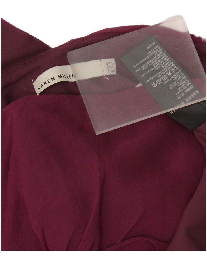 Abito monospalla da donna Karen Millen UK 12 Poliestere viola medio