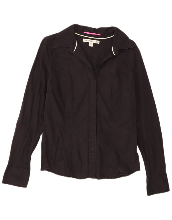 Camicia da donna Tommy Hilfiger UK 14 grande cotone nero