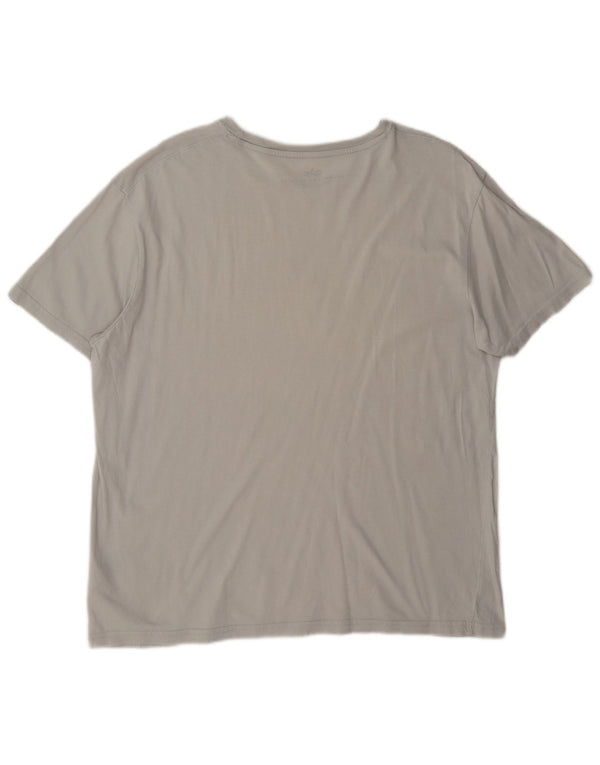 T-shirt grafica da uomo Alpha Industries, grande, grigia