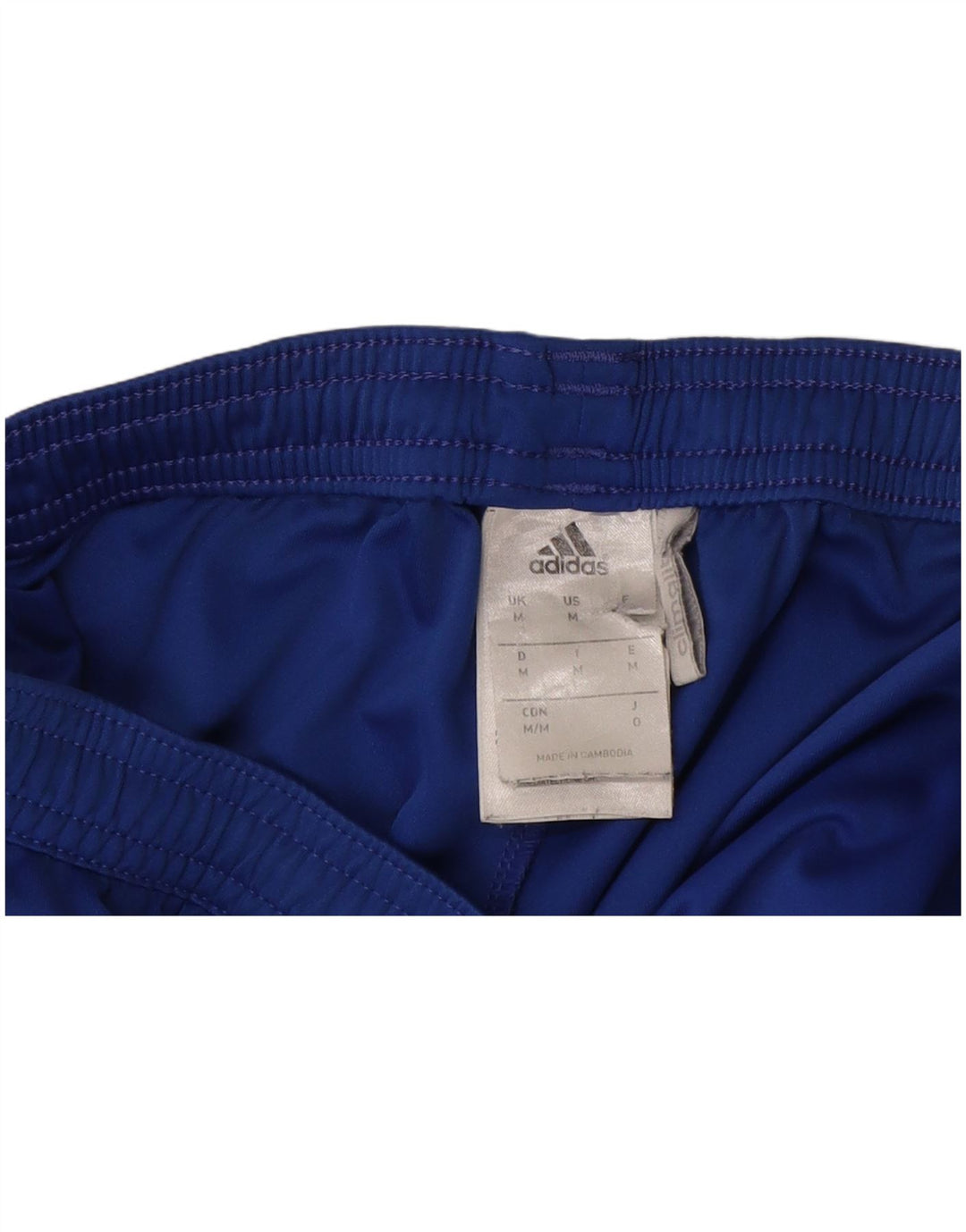 Pantaloncini sportivi Adidas Climalite da uomo in poliestere color block blu medio