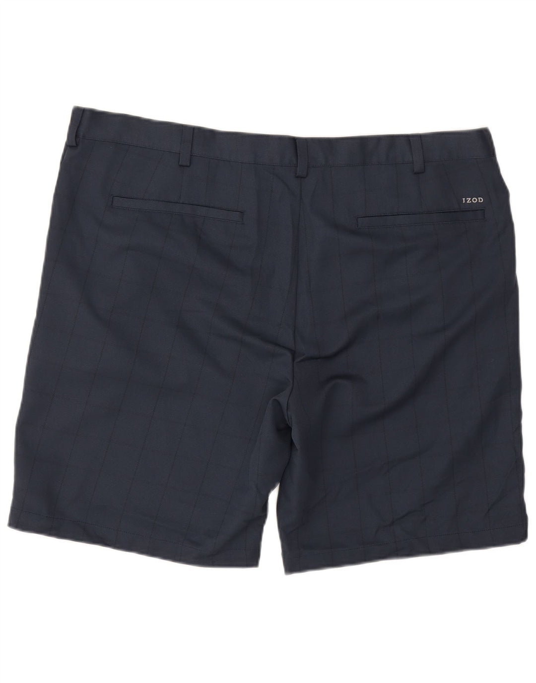 Pantaloncini chino da golf da uomo Izod W40 XL poliestere a quadri blu navy