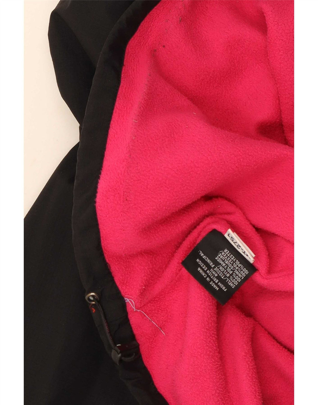 Giacca a vento con cappuccio da donna Superdry UK 14 nylon nero medio
