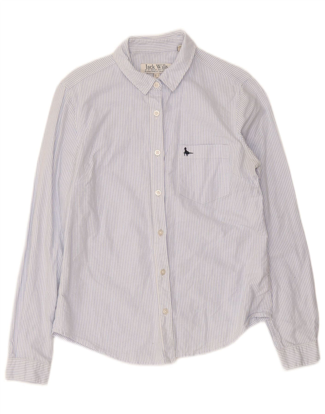 Camicia da donna Jack Wills UK 8 piccolo cotone gessato blu