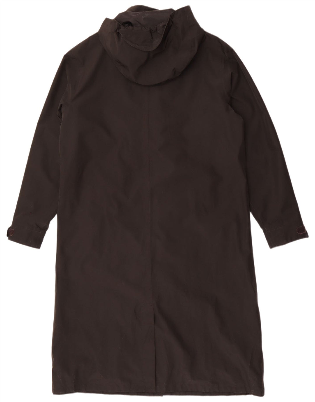 Impermeabile lungo con cappuccio da donna Rohan UK 16 grande poliestere nero