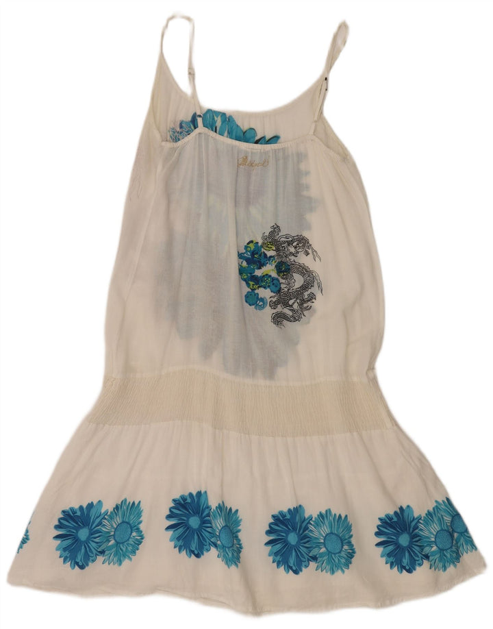 Desigual Womens Beach Sundress UK 10 Small White Floral